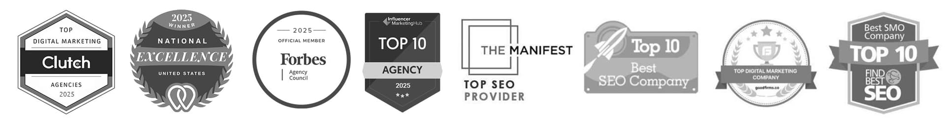 Various digital marketing awards and recognitions